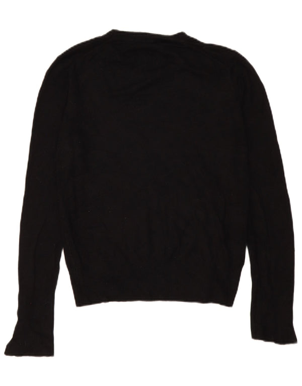 Zara Womens Crew Neck Jumper Sweater UK 14 Medium Black