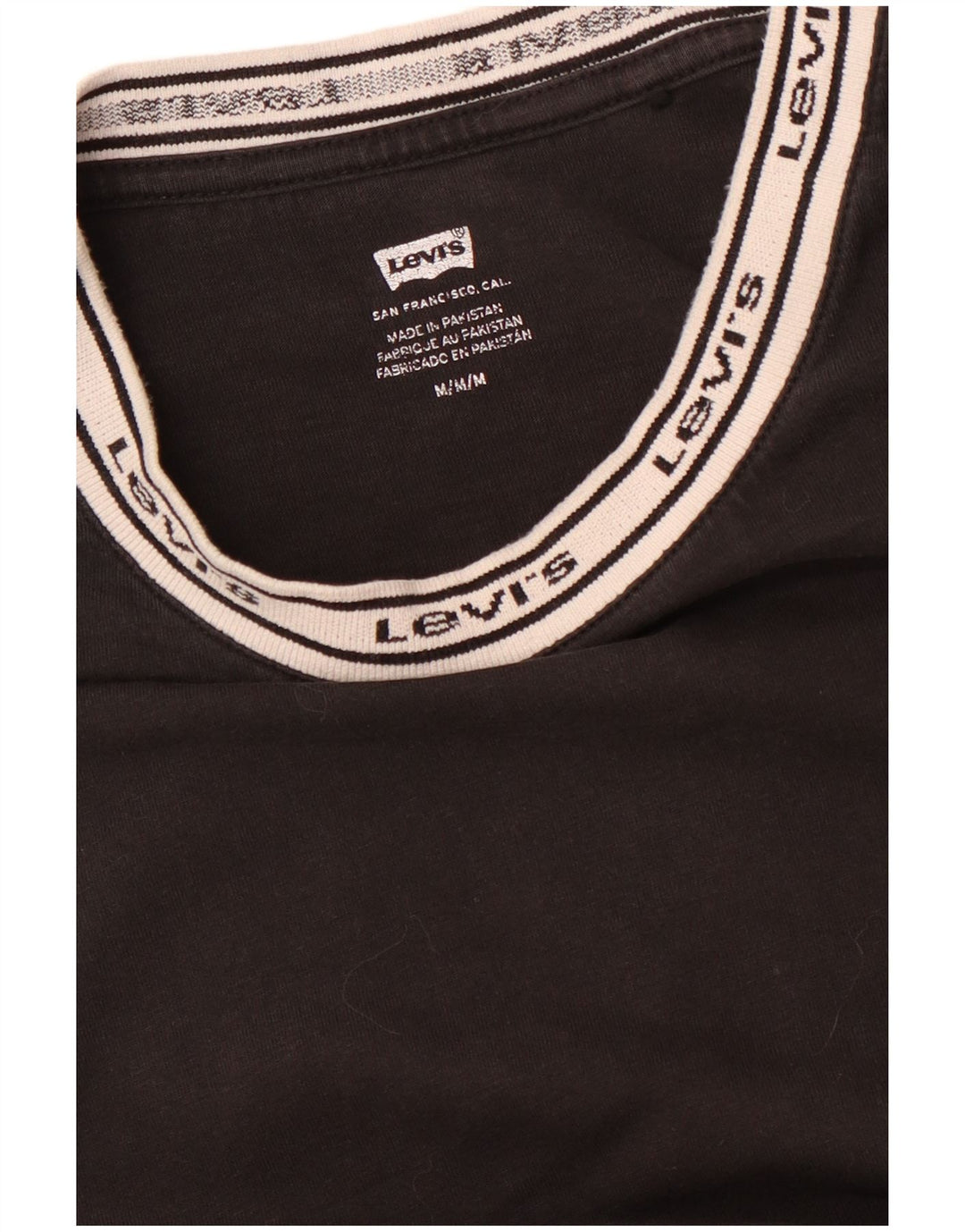 LEVI'S Womens Graphic T-Shirt Top UK 14 Medium Black