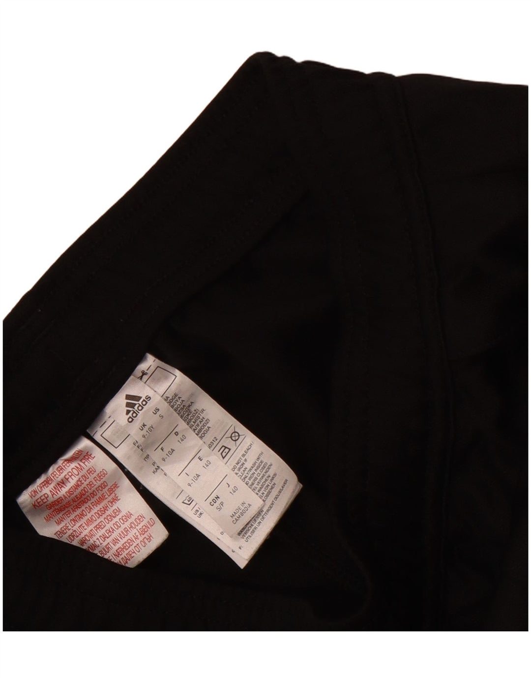 Adidas Boys Aeroready Tracksuit Trousers 9-10 Years Black Polyester