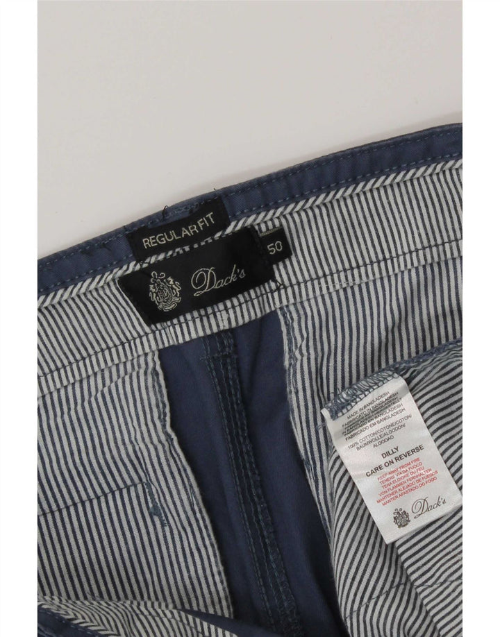 Dack's Mens Regular Fit Chino Shorts IT 50 Large W34 Blue Cotton