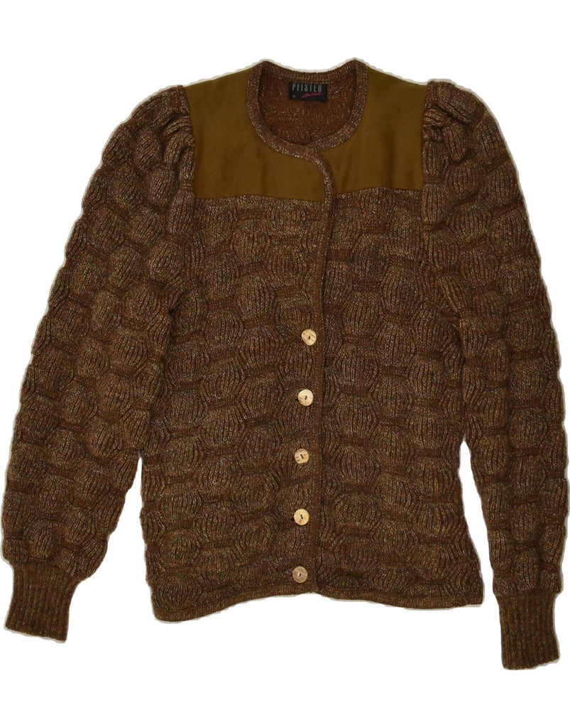 PFISTER Womens Cardigan Sweater EU 38 Medium Brown Lambswool Vintage Pfister and Second-Hand Pfister from Messina Hembry 