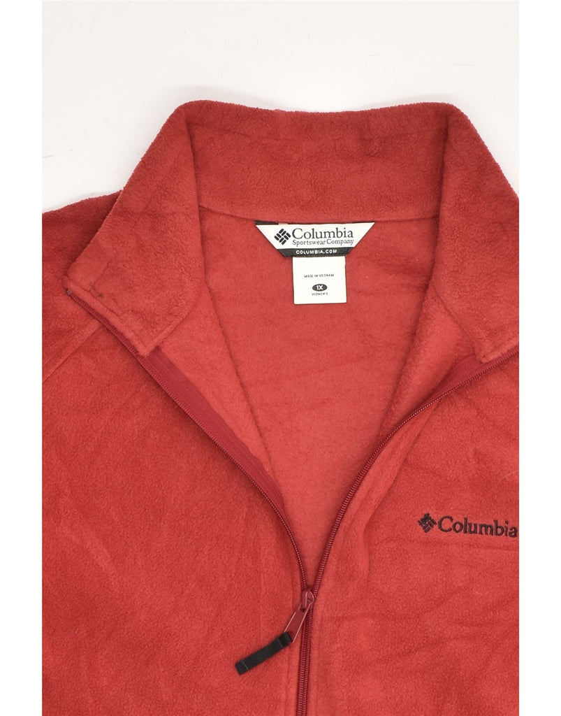 COLUMBIA Womens Fleece Jacket UK 18 XL Red Polyester | Vintage Columbia | Thrift | Second-Hand Columbia | Used Clothing | Messina Hembry 