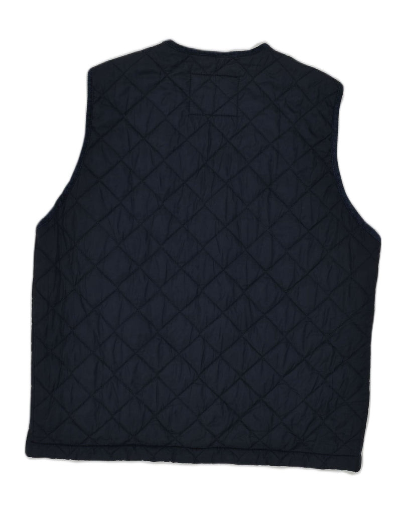 SEA BARRIER Mens Quilted Gilet UK 40 Large Navy Blue | Vintage Sea Barrier | Thrift | Second-Hand Sea Barrier | Used Clothing | Messina Hembry 