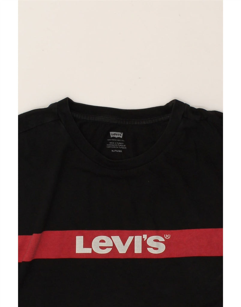 LEVI'S Mens Graphic T-Shirt Top XL Black Cotton | Vintage Levi's | Thrift | Second-Hand Levi's | Used Clothing | Messina Hembry 