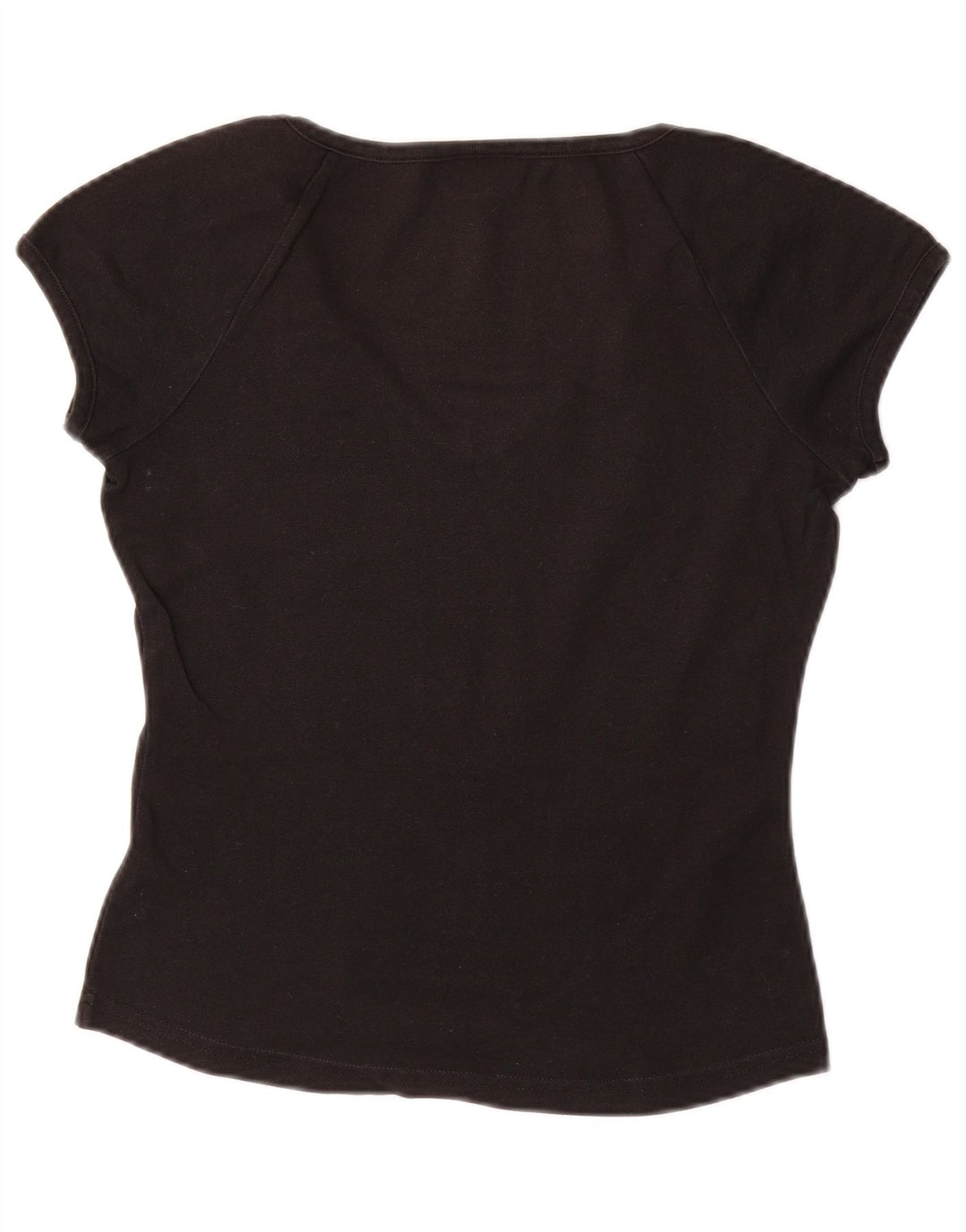 LACOSTE Womens T-Shirt Top Size 38 Medium Black Cotton