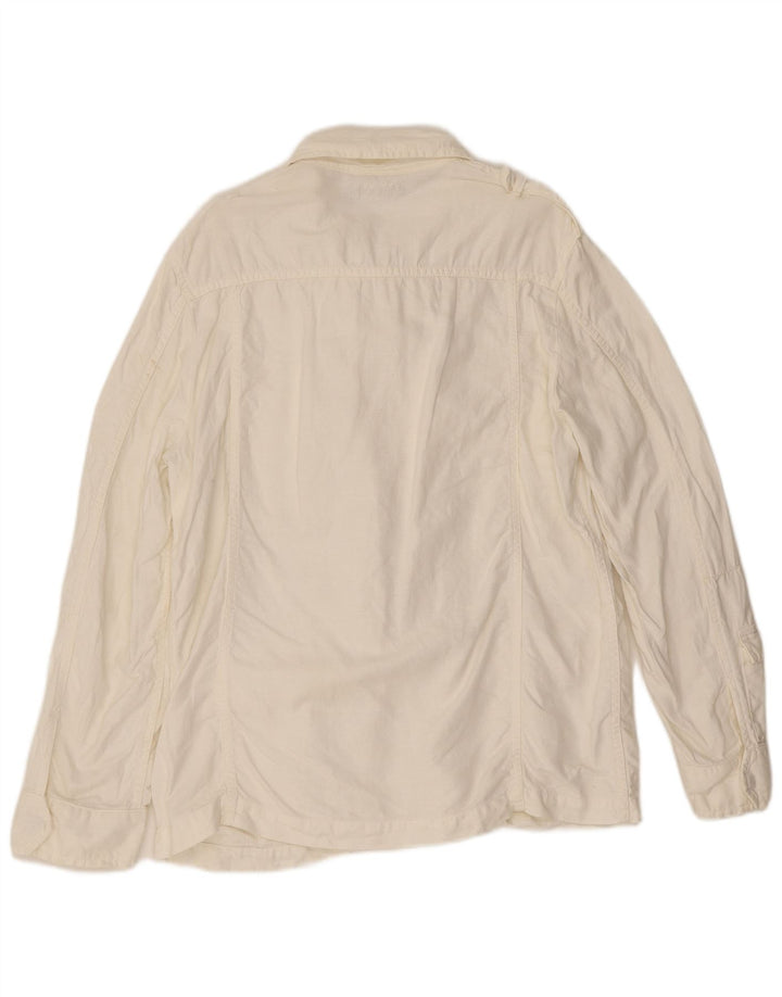 Ferre Mens Military Shirt Medium White