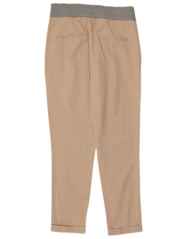 Zara Womens Slim Chino Trousers Small W26 L27 Beige Colourblock Cotton
