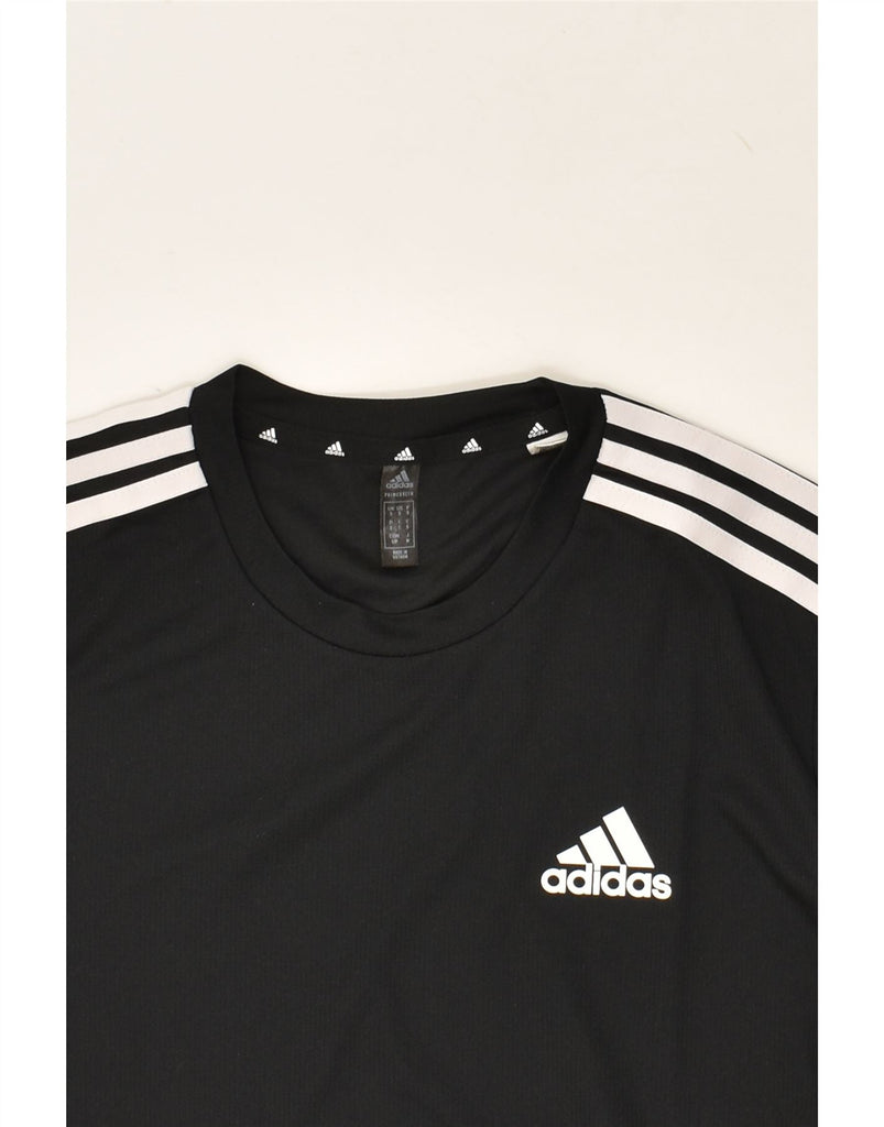 ADIDAS Mens Aeroready Graphic T-Shirt Top Small Black Polyester | Vintage Adidas | Thrift | Second-Hand Adidas | Used Clothing | Messina Hembry 