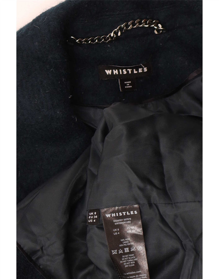 Whistles Womens Oversized Overcoat UK 8 Small Navy Blue Wool