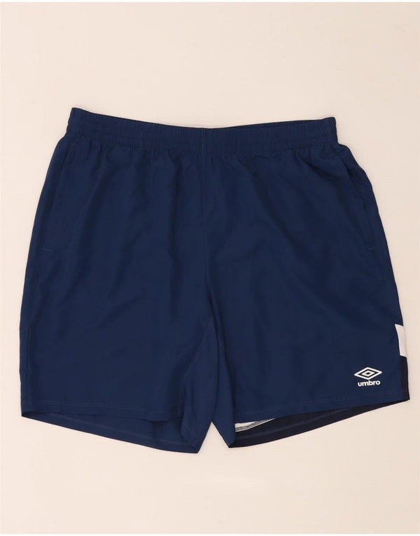 Umbro Mens Sport Shorts XL Navy Blue Colourblock Polyester