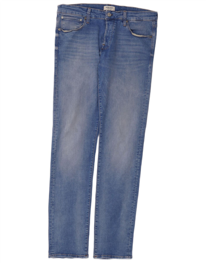 Jack & Jones Mens Slim Jeans W36 L36 Blue Cotton