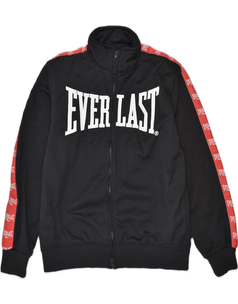 EVERLAST Boys Graphic Tracksuit Top Jacket 11-12 Years Black Polyester | Vintage | Thrift | Second-Hand | Used Clothing | Messina Hembry 