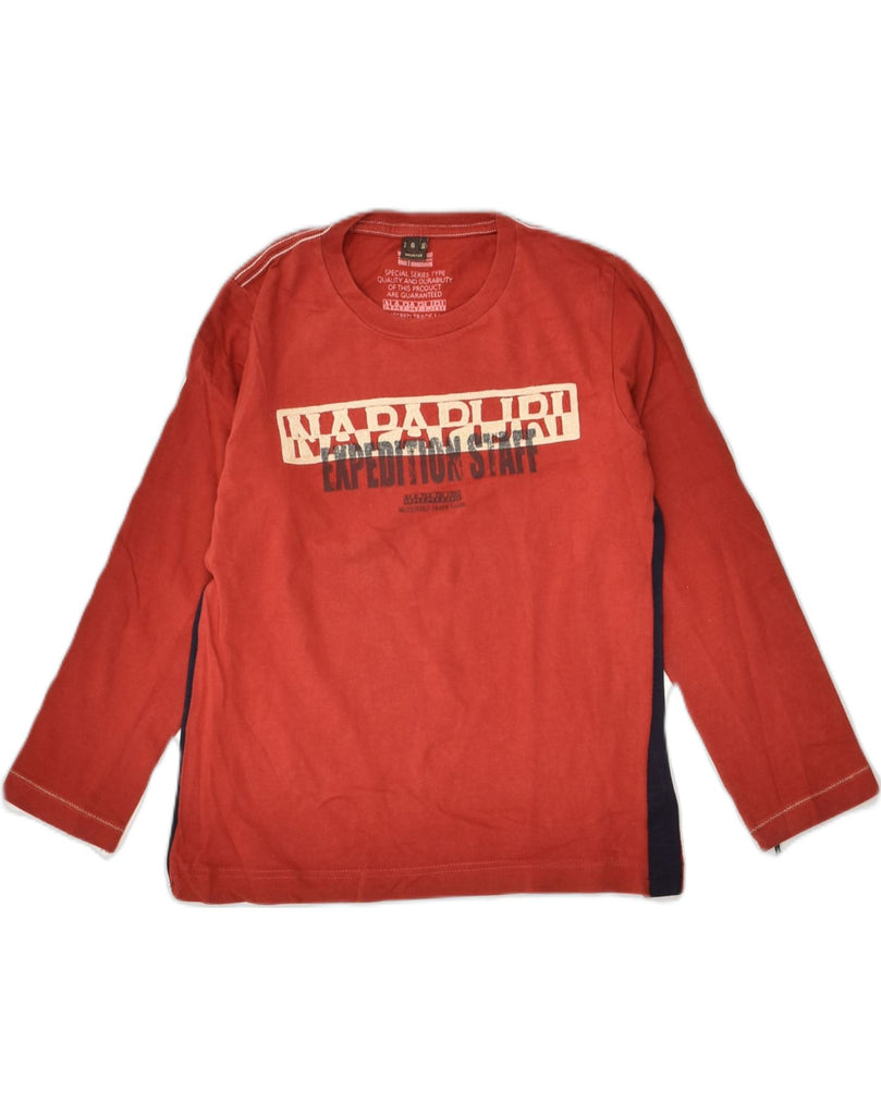 NAPAPIJRI Girls Graphic Top Long Sleeve 5-6 Years Red | Vintage Napapijri | Thrift | Second-Hand Napapijri | Used Clothing | Messina Hembry 