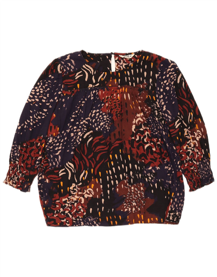 Fat Face Womens Oversized Blouse Top UK 10 Small Multicoloured Spotted