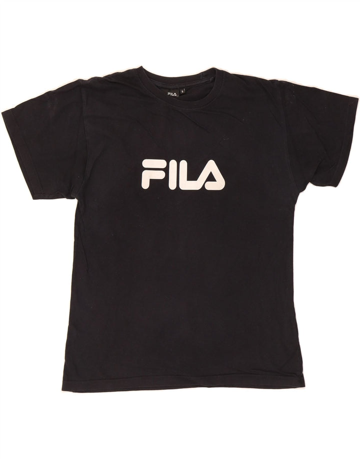 FILA Mens Graphic T-Shirt Top Small Navy Blue Vintage Fila and Second-Hand Fila from Messina Hembry 