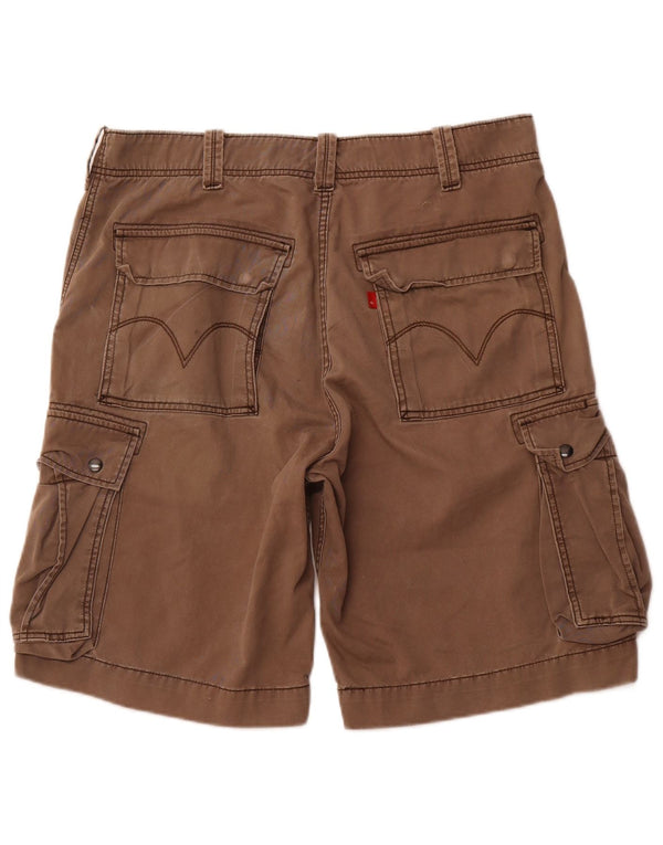 LEVI'S Mens Cargo Shorts W34 Large Brown Cotton