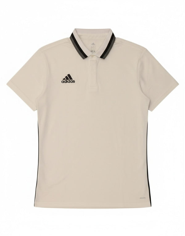 Adidas Mens Climalite Polo Shirt Large White Polyester