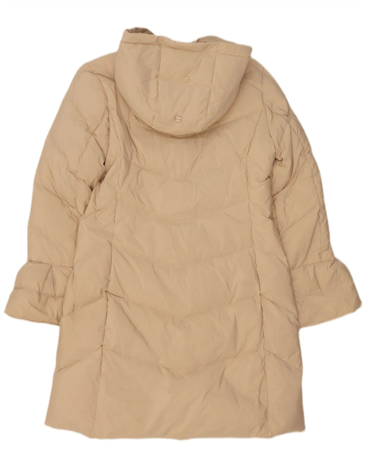 MOTIVI Womens Hooded Padded Coat UK 12 Medium Beige Polyester