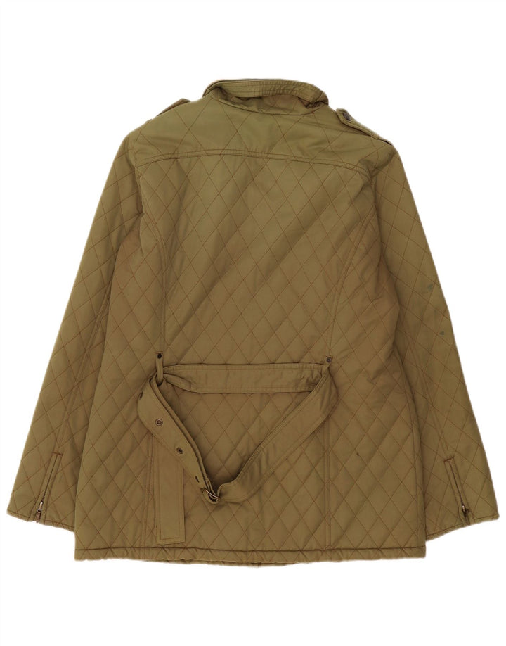 Crew Clothing Womens Sherpa Military Quilted Jacket UK 14 Medium Khaki