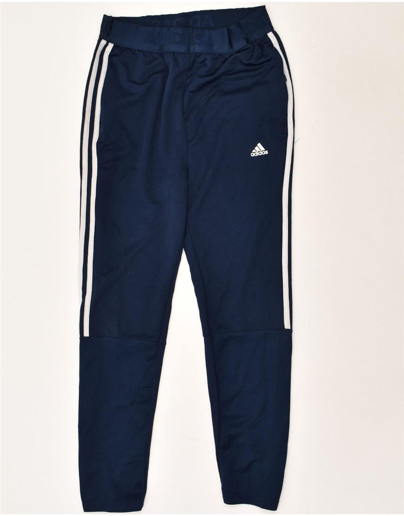 ADIDAS Boys Tracksuit Trousers 13-14 Years Navy Blue Polyester | Vintage Adidas | Thrift | Second-Hand Adidas | Used Clothing | Messina Hembry 