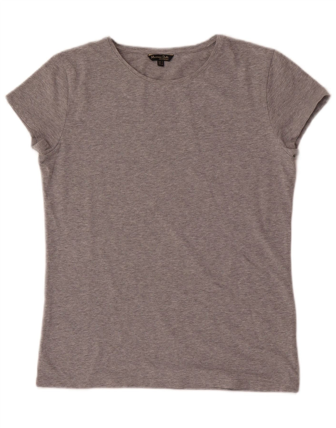 Massimo Dutti Womens T-Shirt Top UK 14 Large Grey Flecked