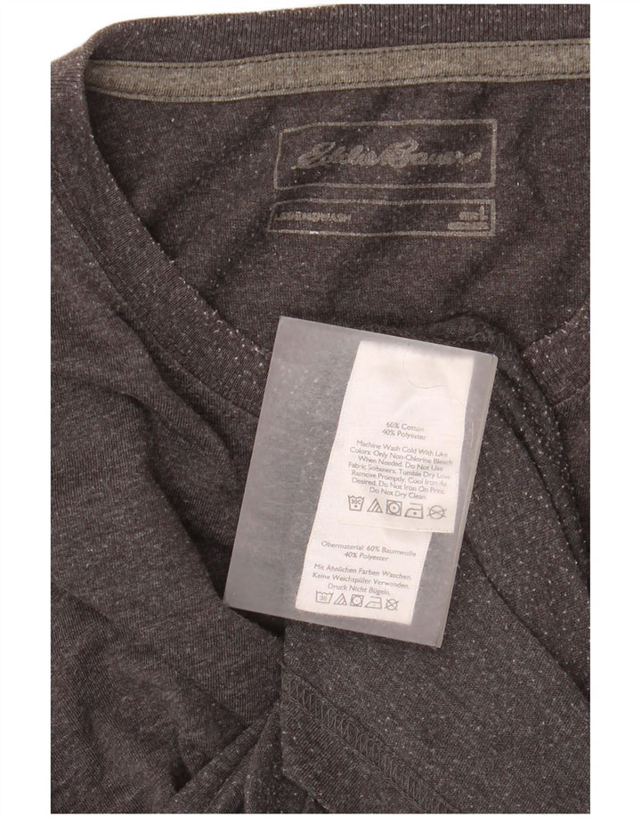 Eddie Bauer Mens T-Shirt Top Large Grey Cotton