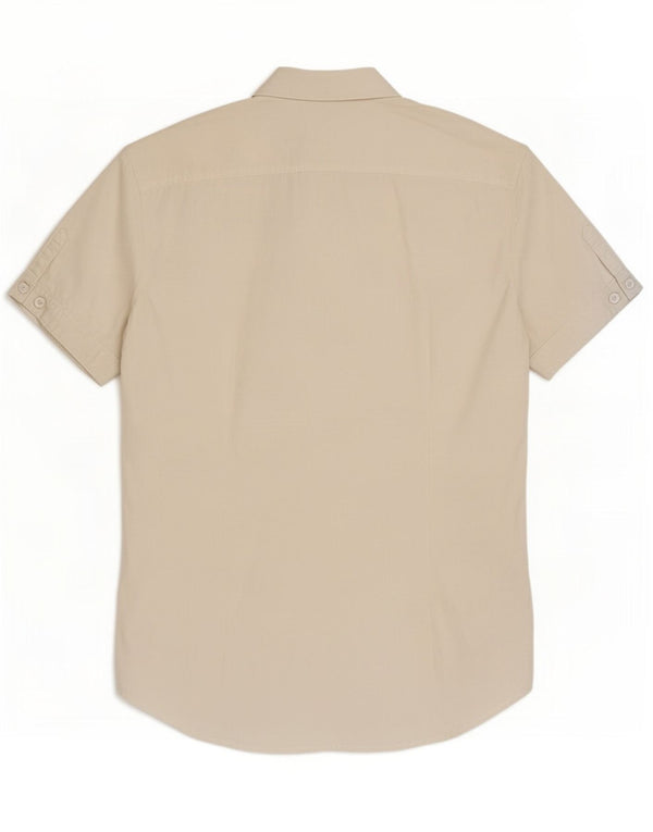 Benetton Womens Short Sleeve Shirt UK 14 Medium White Cotton