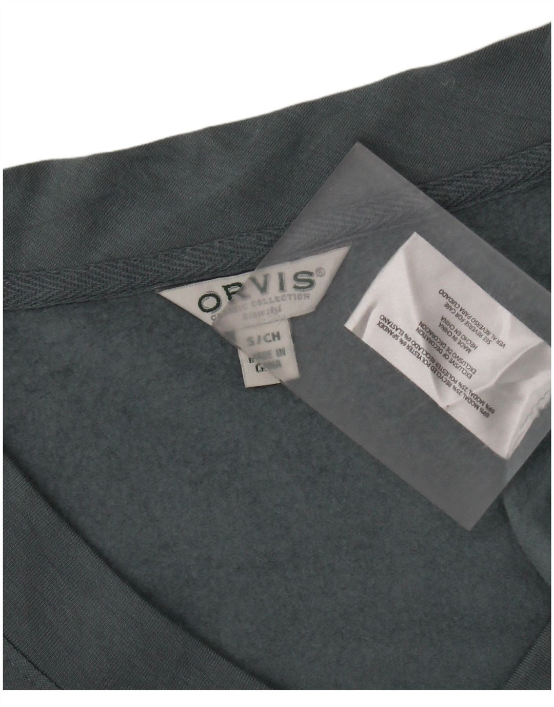 ORVIS Womens Oversized Sweatshirt Jumper UK 10 Small Blue Modal