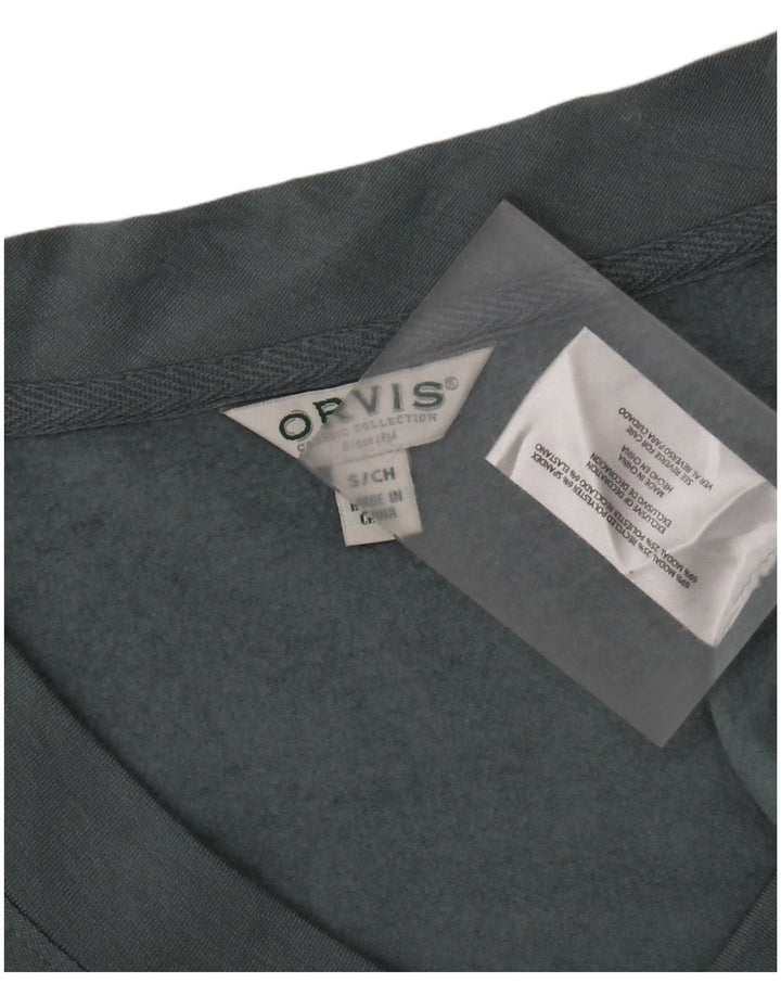 ORVIS Womens Oversized Sweatshirt Jumper UK 10 Small Blue Modal