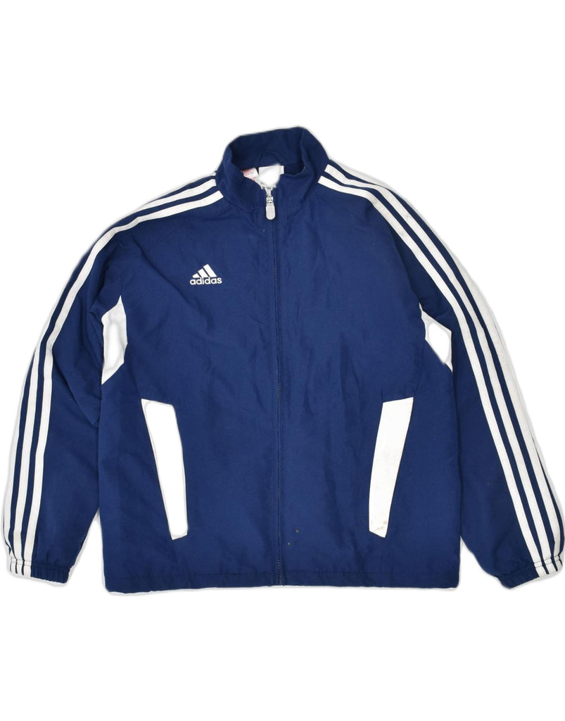 ADIDAS Girls Tracksuit Top Jacket 11-12 Years Blue Polyester | Vintage | Thrift | Second-Hand | Used Clothing | Messina Hembry 