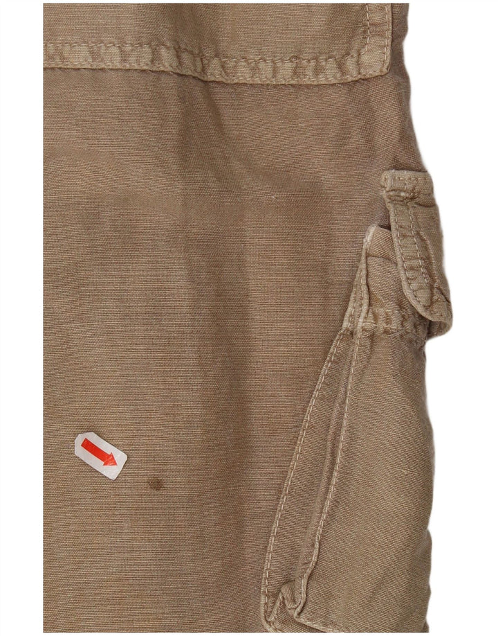 Armani Mens Cargo Bermuda Shorts W29 Small Beige Linen