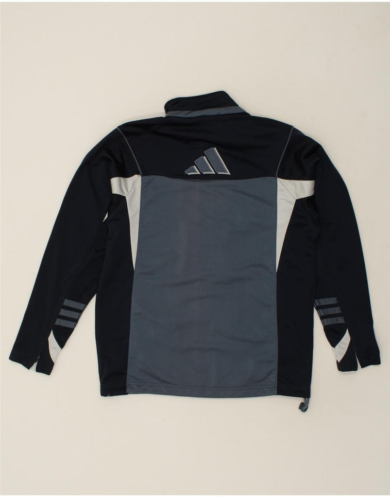 ADIDAS Mens Graphic Tracksuit Top Jacket UK 36/38 Small Navy Blue | Vintage Adidas | Thrift | Second-Hand Adidas | Used Clothing | Messina Hembry 