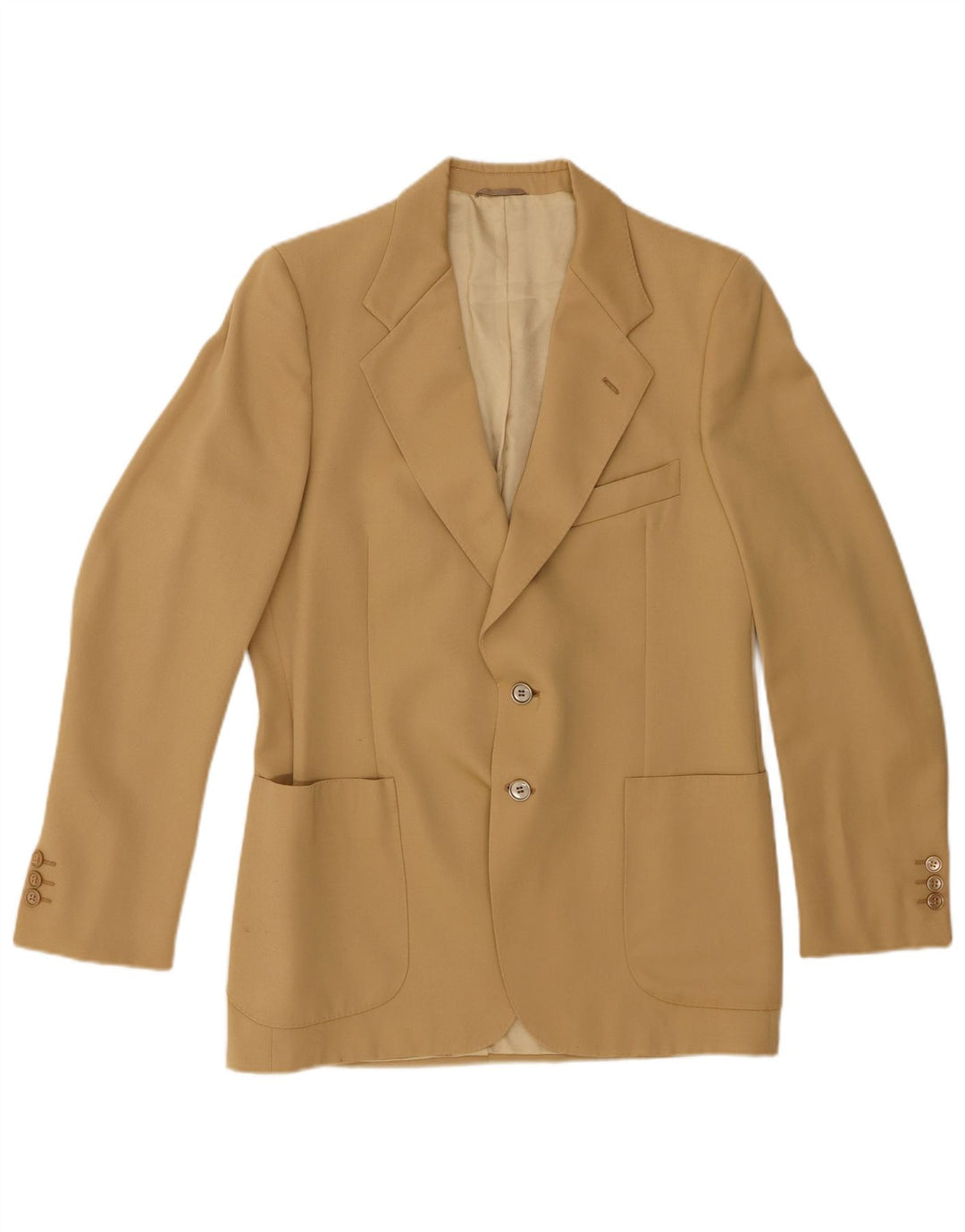 Vintage Mens 2 Button Blazer Jacket IT 50 Large Beige