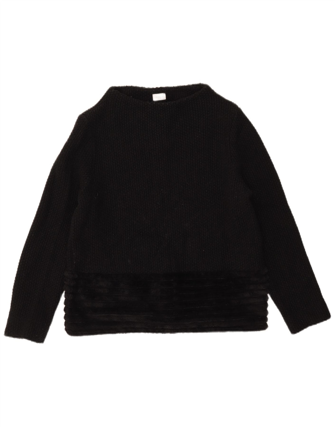 Marella Womens Boat Neck Jumper Sweater UK 14 Medium Black Acrylic