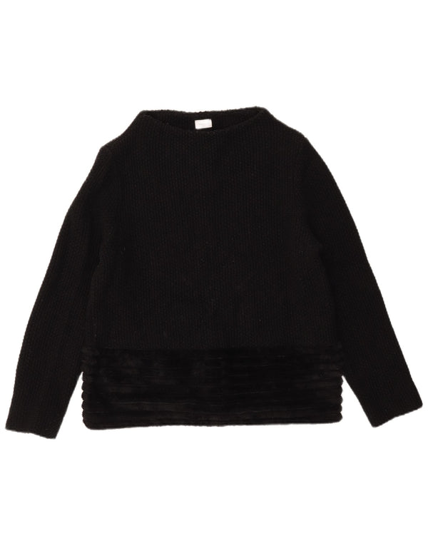 Marella Womens Boat Neck Jumper Sweater UK 14 Medium Black Acrylic