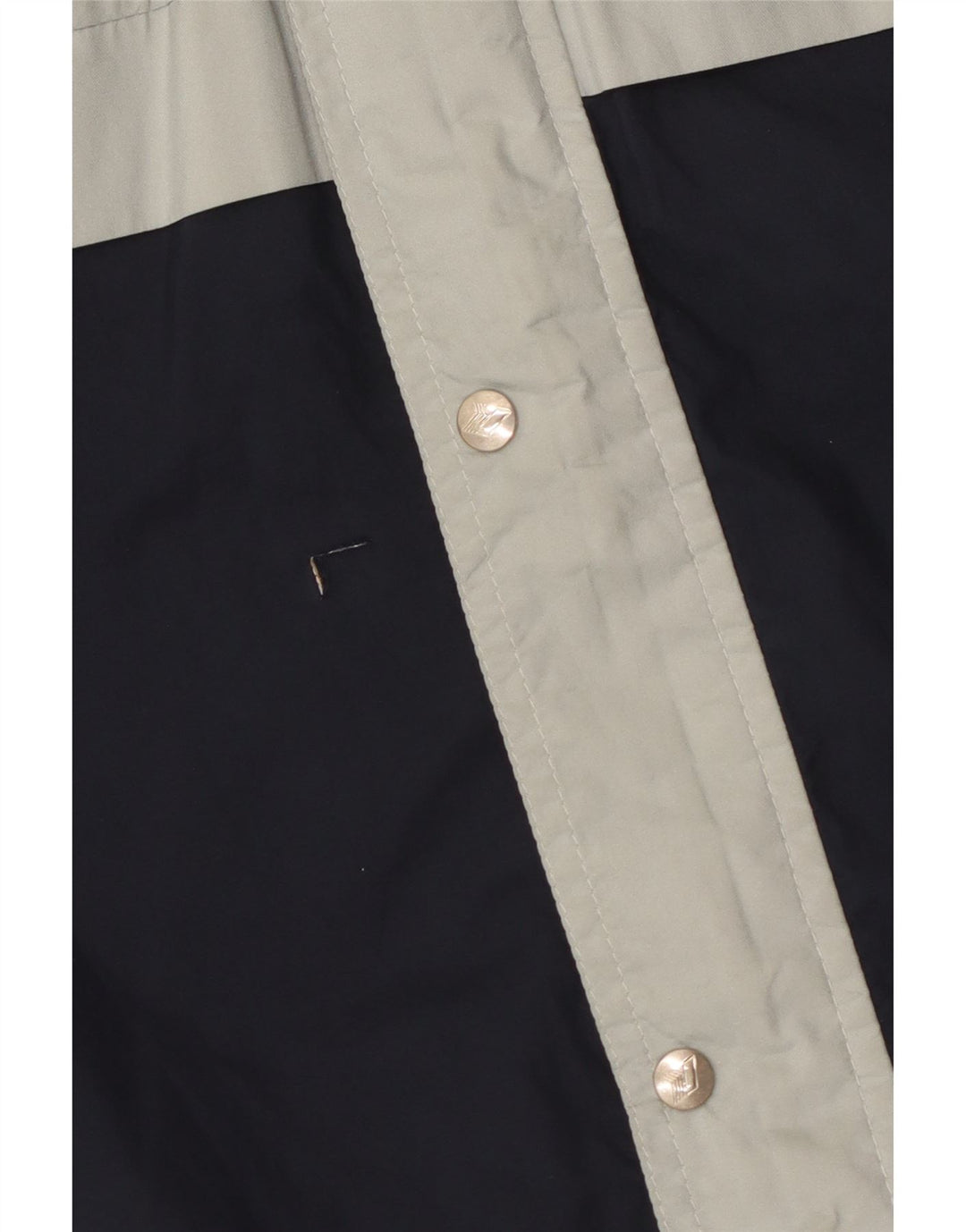 K-Way Mens Hooded Rain Jacket UK 38 Medium Navy Blue Colourblock Polyester