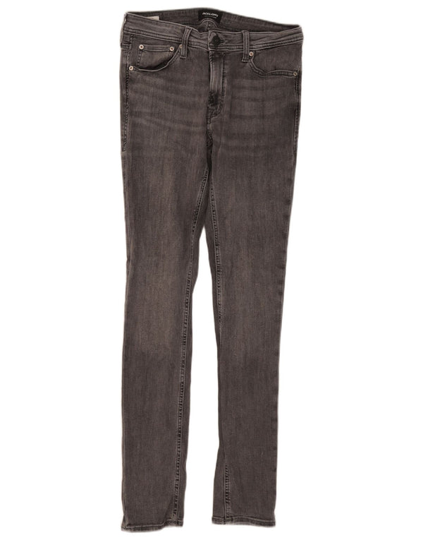 Jack & Jones Mens Skinny Jeans W32 L31 Grey Cotton