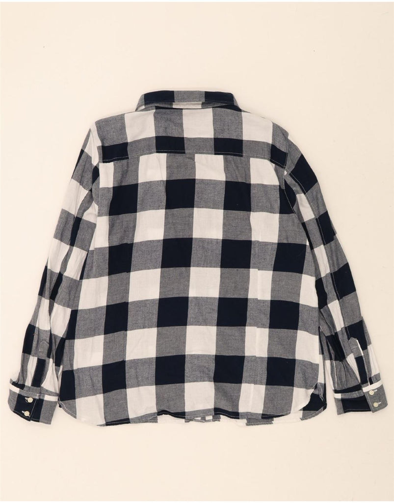 TOMMY HILFIGER Womens Flannel Shirt UK 18 XL Navy Blue Gingham Cotton Vintage Tommy Hilfiger and Second-Hand Tommy Hilfiger from Messina Hembry 