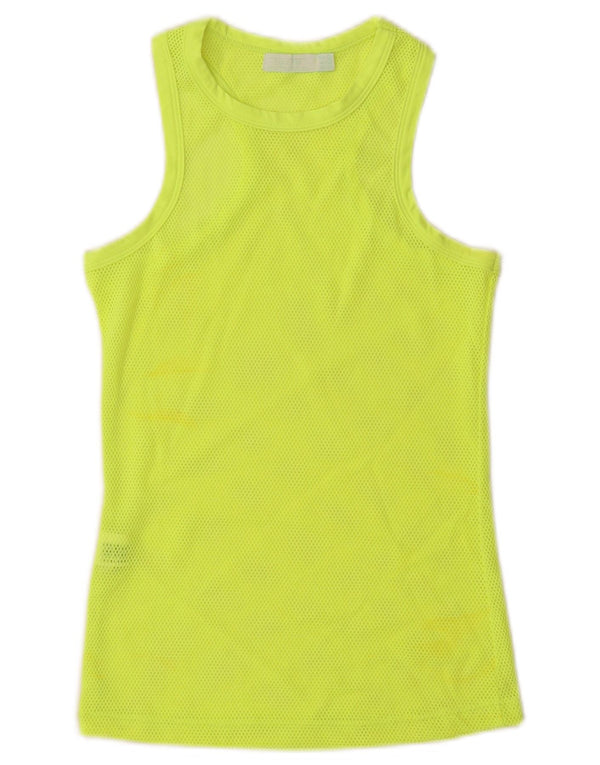 Zara Womens Vest Top UK 12 Medium Green Polyamide