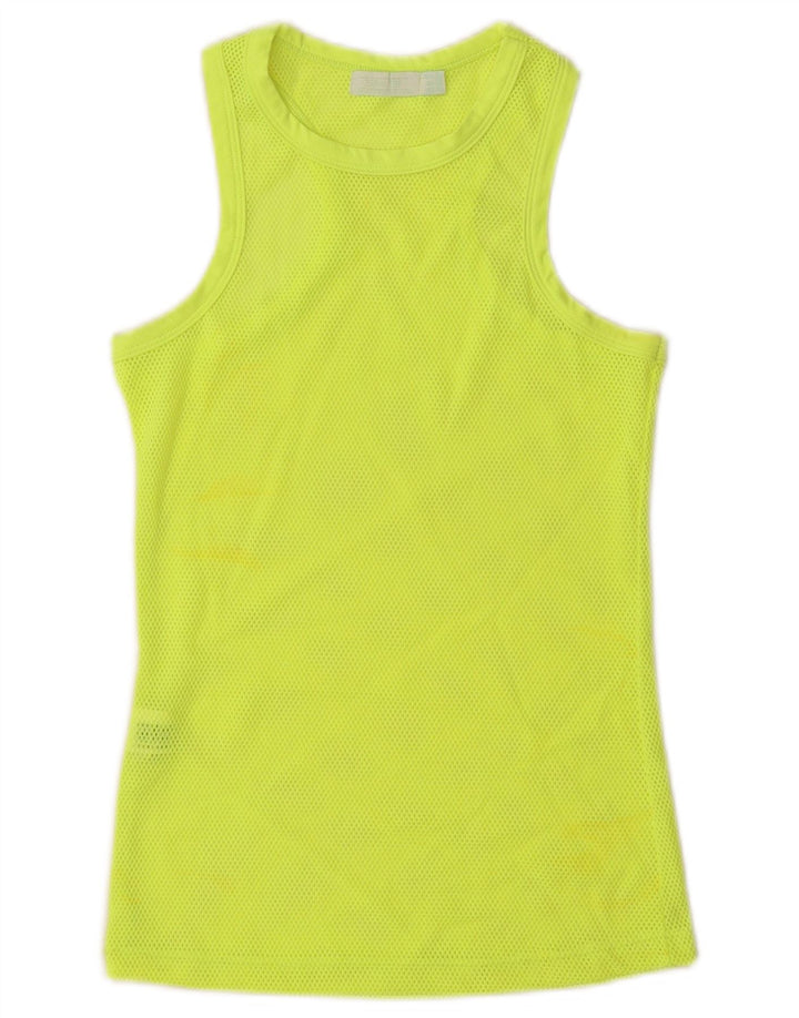 Zara Womens Vest Top UK 12 Medium Green Polyamide