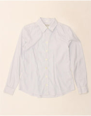 BANANA REPUBLIC Womens Shirt US 4 Small Blue Striped Cotton