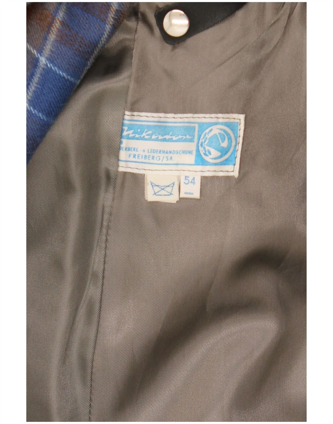 Vintage Mens Leather Coat IT 54 2XL Black Leather