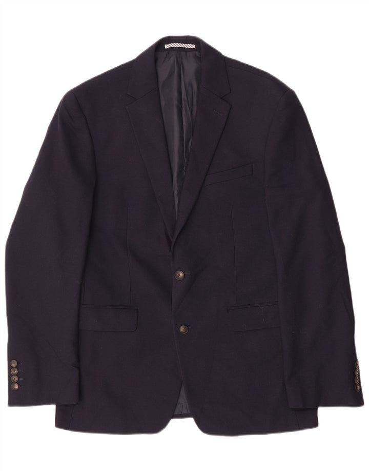 Marks & Spencer Mens 2 Button Slim Fit Blazer Jacket UK 38 Medium Navy Blue