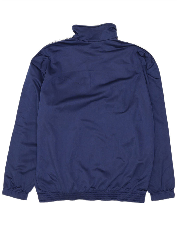 Asics Mens Graphic Tracksuit Top Jacket XL Navy Blue Colourblock Polyamide