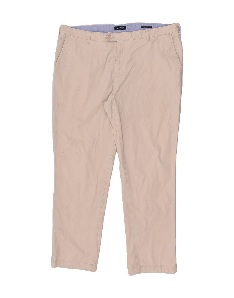 NAUTICA Mens The Beacon Pant Slim Chino Trousers W42 L32  Beige Cotton | Vintage Nautica | Thrift | Second-Hand Nautica | Used Clothing | Messina Hembry 