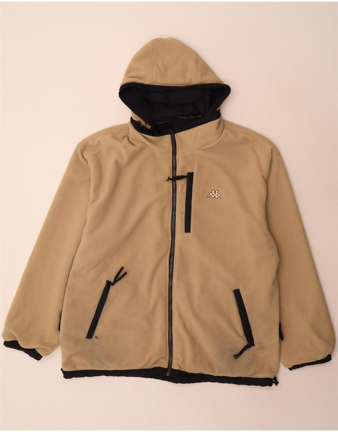 Kappa Mens Hooded Reversible Jacket UK 40 Large Navy Blue Polyester
