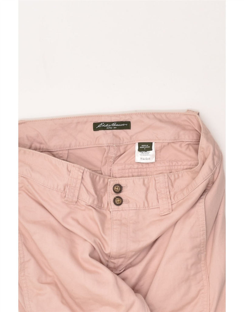 EDDIE BAUER Womens Slim Cargo Trousers US 4 Small W32 L30 Pink Cotton | Vintage Eddie Bauer | Thrift | Second-Hand Eddie Bauer | Used Clothing | Messina Hembry 