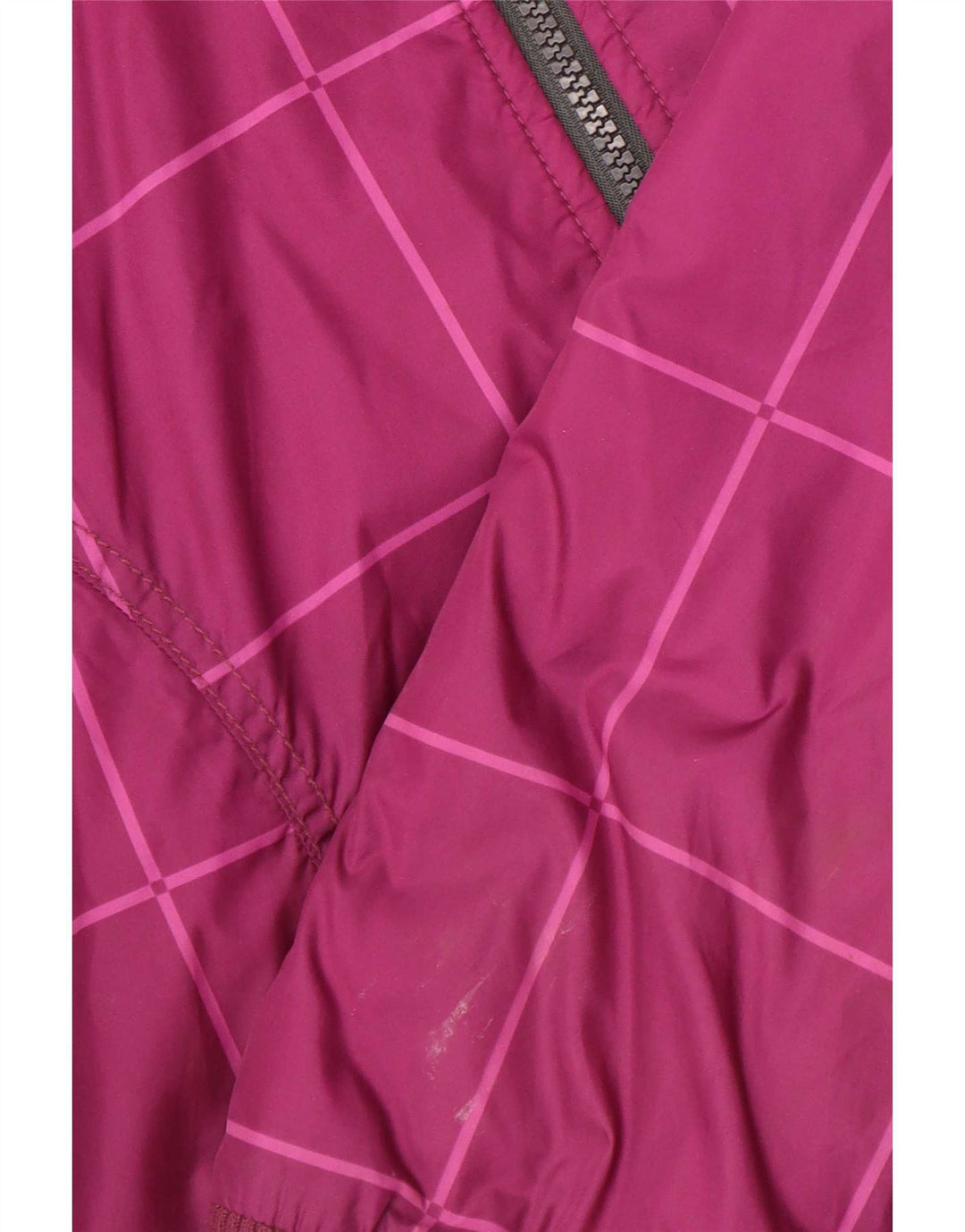 Vans Womens Hooded Bomber Jacket UK 14 Medium Purple Check Nylon