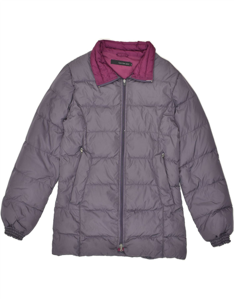 CALVIN KLEIN Womens Padded Jacket UK 18 XL Grey Nylon | Vintage Calvin Klein | Thrift | Second-Hand Calvin Klein | Used Clothing | Messina Hembry 