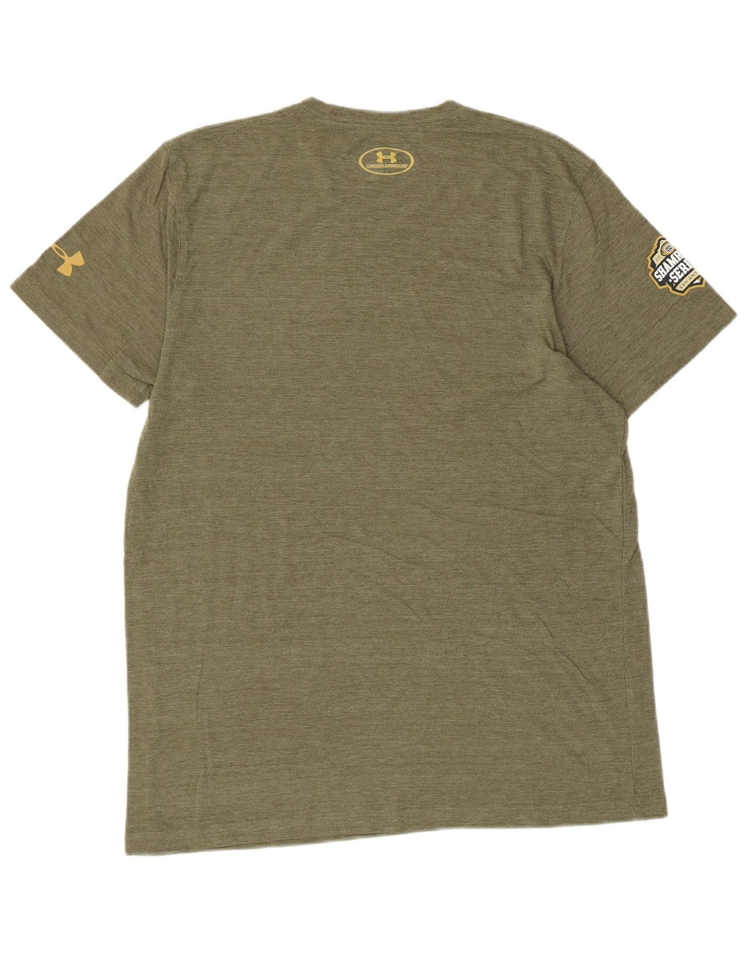 UNDER ARMOUR Mens Heat Gear Graphic T-Shirt Top Medium Khaki